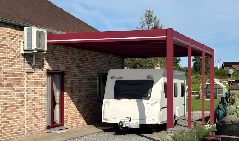Abri de camping car en aluminium sur mesure à Caen en Normandie