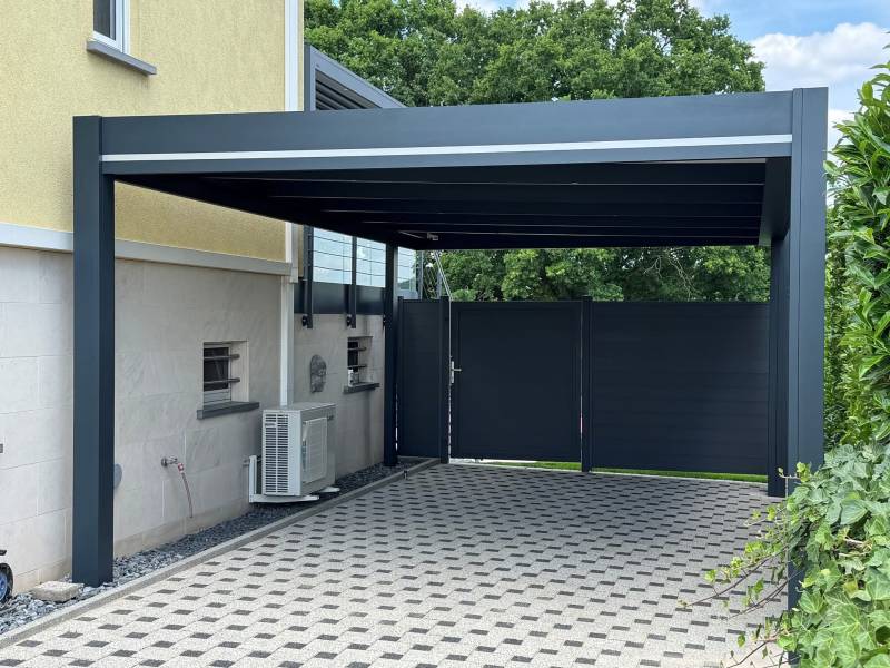 Abri de voiture en aluminium à Angers dans le Pays de la Loire