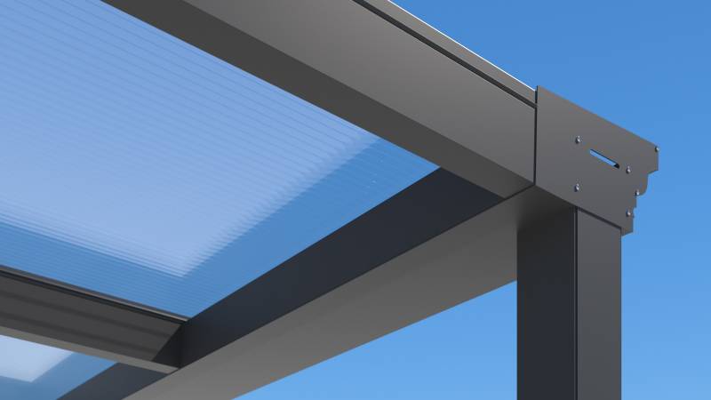 Toiture en polycarbonate clair