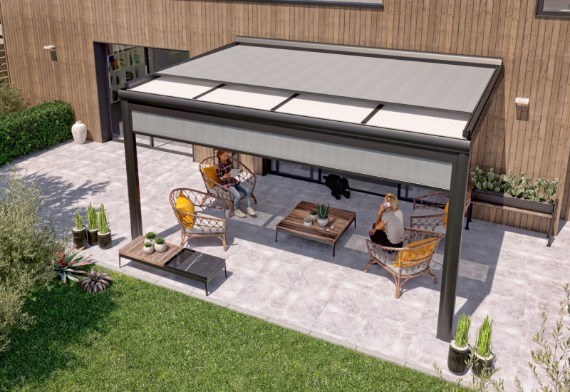 Auvent en aluminium pour une terrasse à Angers dans le Pays de la Loire